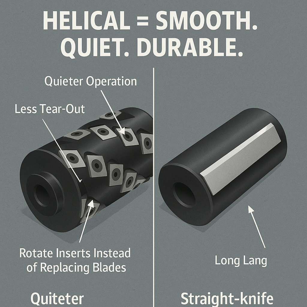 helical-vs-straight-cutterhead-comparison - Wurth Machinery Straight Knife vs Helical