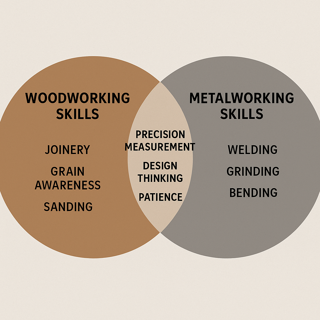 woodworking-metalworknig-venn-diagram - Wurth Machinery Woodworking and Metalworking Skills Venn Diagram