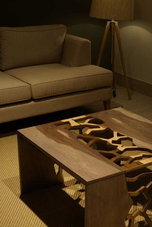 tenso - Wurth Machinery coffee table with cutout areas